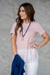 Striped Lace Bottom Tee