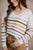 Striped Knit Side Slit Sweater