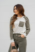Stripe Accented Pocket Sweatshirt