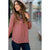 Striped Detailed Accented Cowl Neck Sweatshirt - Betsey's Boutique Shop - Shirts & Tops