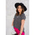 Striped Accented Dot Tee - Betsey's Boutique Shop - Shirts & Tops