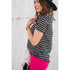 Striped Accented Dot Tee