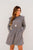 Striped Ruffle Accented Long Sleeve Dress - Betsey's Boutique Shop -