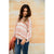 Mixed Stripe Front Knot Long Sleeve Tee - Betsey's Boutique Shop - Shirts & Tops