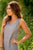 Woven Front Solid Back Tank - Betsey's Boutique Shop -