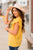 Mustard Embroidered Shirt - Betsey's Boutique Shop - Shirts & Tops