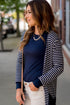 Thin Striped Solid Accent Tunic Cardigan