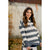Criss Cross Wrap Striped Cowl Neck - Betsey's Boutique Shop - Shirts & Tops
