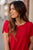 Capped Two Scallop Sleeve Tee - Betsey's Boutique Shop - Shirts & Tops