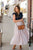 Patterned Tiered Midi Skirt - Betsey's Boutique Shop -