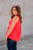 Tie Top Frayed V Tank - Betsey's Boutique Shop -