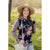 Striped Sleeve Floral Hoodie - Betsey's Boutique Shop - Shirts & Tops