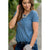 Short Sleeve Textured Pocket Tee - Betsey's Boutique Shop - Shirts & Tops