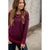 Raw Trimmed Stitched Sweatshirt - Betsey's Boutique Shop - Shirts & Tops