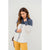 Solid Shoulder Striped Cowl Neck Sweatshirt - Betsey's Boutique Shop - Shirts & Tops