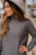 Ribbed Trim Turtleneck Tunic - Betsey's Boutique Shop - Outerwear