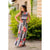 Floral Striped Ruffle Trim Tank Maxi - Betsey's Boutique Shop - Dresses