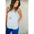 Perry Blue Striped Tank