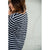 Button Back Striped Sweatshirt - Betsey's Boutique Shop - Shirts & Tops