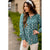 Blossom Cinched Button Accent Blouse - Betsey's Boutique Shop - Shirts & Tops