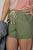 Rope Tie Cuffed Bottom Shorts - Betsey's Boutique Shop -
