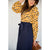 Mustard/Navy Dot Blouse - Betsey's Boutique Shop - Shirts & Tops