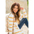 Striped Butter Soft Tunic Cardigan-White - Betsey's Boutique Shop - Coats & Jackets