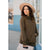 Cuffed Cowl Neck Tunic - Olive - Betsey's Boutique Shop