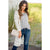 Ivory Lightweight Striped Tunic Cardigan - Betsey's Boutique Shop - Coats & Jackets