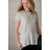 Scalloped Top Blouse Bottom Tee - Grey - Betsey's Boutique Shop - Shirts & Tops