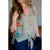 Mixed Tie Front Tank - Blue - Betsey's Boutique Shop - Shirts & Tops