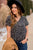 Casual Stone Printed Blouse - Betsey's Boutique Shop - Shirts & Tops