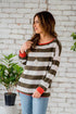 Wide Striped Two Color Sweatshirt