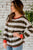 Wide Striped Two Color Sweatshirt - Betsey's Boutique Shop - Shirts & Tops