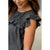 Textured Lines Ruffle Tank - Betsey's Boutique Shop - Shirts & Tops