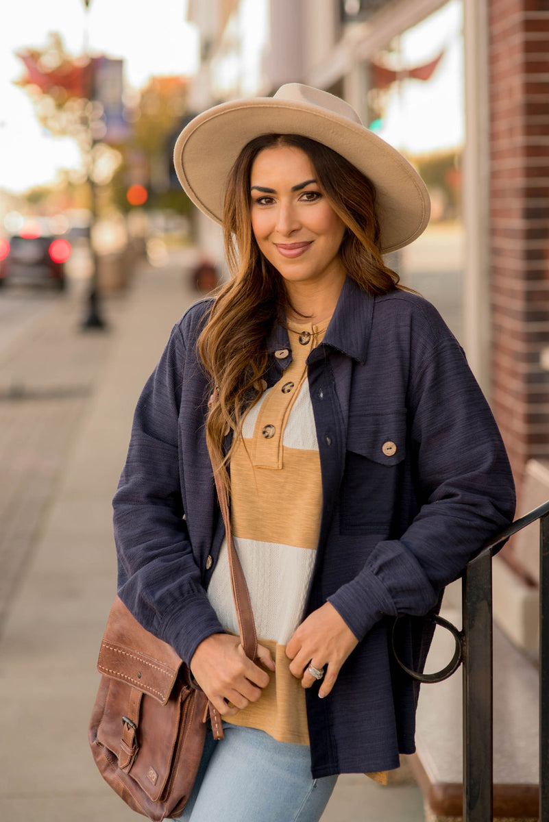 Slub Shacket Betsey's Boutique Shop