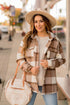 Head In The Clouds Hooded Plaid Shacket