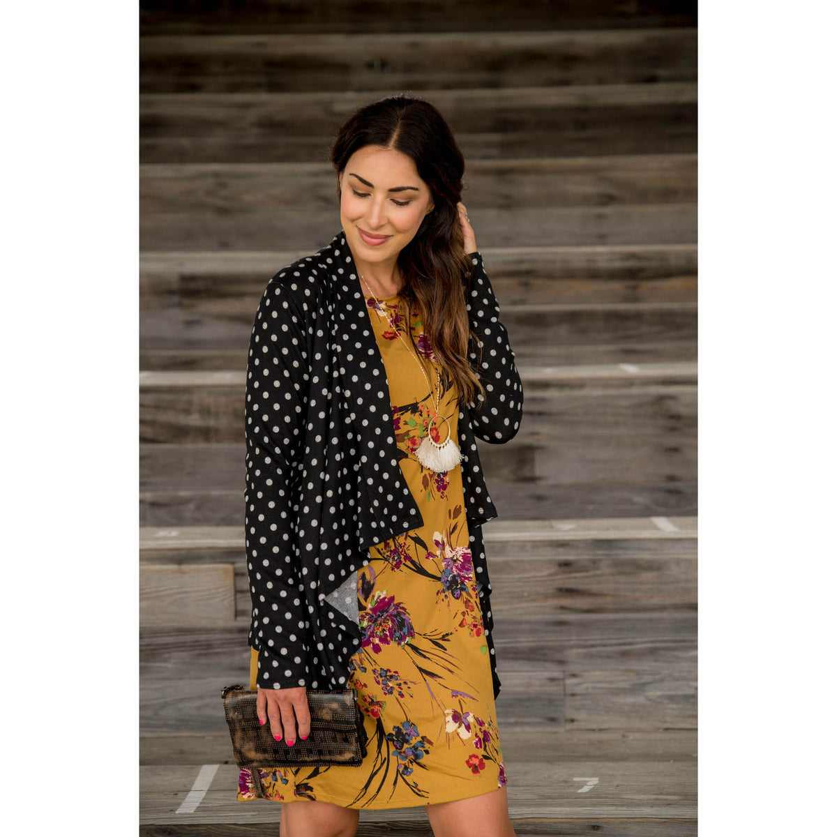 Polka Dot Fly Away Cardigan Betsey's Boutique Shop Coats Jackets