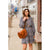 Long Sleeve Hint of Color Leopard Dress - Betsey's Boutique Shop - Dresses