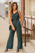 Draped Collar Thin Strapped Jumpsuit