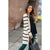 Striped Butter Soft Tunic Cardigan -Cream - Betsey's Boutique Shop - Coats & Jackets