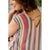 Multi Striped V Back Tee - Betsey's Boutique Shop - Shirts & Tops
