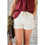 Rope Drawstring Cuffed Shorts - Betsey's Boutique Shop - Shorts