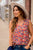 Micro Blossoms Ruffle Trim Tank - Betsey's Boutique Shop - Shirts & Tops