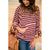 Striped Tie Sleeve Top - Betsey's Boutique Shop - Shirts & Tops