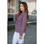 Striped Cowl Neck Drawstring Sweatshirt - Betsey's Boutique Shop - Shirts & Tops