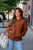 Raised Woven Hooded Sweatshirt - Betsey's Boutique Shop -