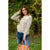 Solid Neckline Striped Knit Sweater - Betsey's Boutique Shop - Outerwear