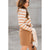 Striped Top Solid Bottom Long Sleeve Tie Dress - Betsey's Boutique Shop - Dresses