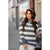 Criss Cross Wrap Striped Cowl Neck - Betsey's Boutique Shop - Shirts & Tops